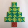 折り紙で簡単！メンコをつなげたクリスマスツリーの作り方！